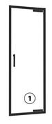 Sensea Easy Frame Kit For Pivot Shower Door Black (Frame And Kit Only) W80cm X H190cm 81504054