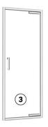 Sensea Easy Frame Kit For Pivot Shower Door Chrome (Frame And Kit Only) W100cm X H190cm 81504052