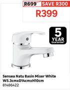 Sensea Natu Basin Mixer (White) W5.3cm X D14cm X H10cm 81486422