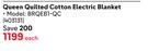 Bennett Read Queen Quilted Cotton Electric Blanket BRQEB1-QC