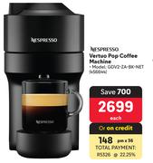 Nespresso Vertuo Pop Coffee Machine GDV2-ZA-BK-NET