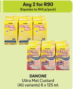 Danone Ultra Mel Custard (All Variants)-For 2 x 6 x 125ml