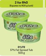 D'Lite 37% Fat Spread Tub-For 2 x 500g
