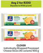 Clover Individually Wrapped Processed Cheese Slices (All Variants)-For Any 2 x 900g