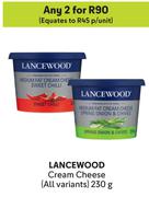 Lancewood Cream Cheese (All Variants)-For 2 x 230g