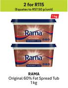 Rama Original 60% Fat Spread Tub-For 2 x 1Kg