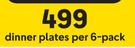 Continental Fusion Coupe Range Dinner Plates-Per 6 Pack