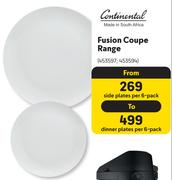 Continental Fusion Coupe Range Dinner Plates-Per 6 Pack