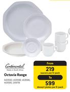 Continental Octavia Range Dessert Plates-Per 6 Pack
