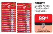 Colgate Double Action Toothbrushes Hang Cards-12's
