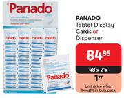 Panado Tablet Display Cards Or Dispenser-48 x 2's