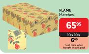 Flame Matches-10 x 10's