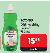 Econo Dishwashing Liquid-750ml Each