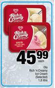 Ola Rich n Creamy Ice Cream (Selected)-1.8Ltr Each