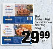 Spar Butcher's Best Cocktail Viennas (Selected)-375g Each