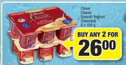Clover Classic Smooth Yoghurt (Selected)-2 x 6 x 100g