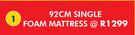 Easy Dream 92cm Single Foam Mattress