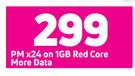 Samsung Galaxy A31 Smartphone-On 1GB Red Core More Data (24 Month)
