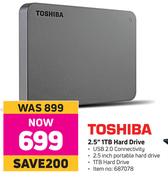 Toshiba 2.5" 1TB Hard Drive
