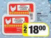 Spar Chicken Livers Tub-For 2 x 250g