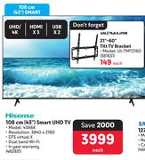 Hisense 108cm (43") Smart UHD TV 43A6K