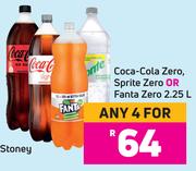 Coca-Cola Zero, Sprite Zero Or Fanta Zero-For Any 4 x 2.25Ltr