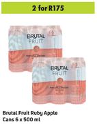 Brutal Fruit Ruby Apple Cans 6 x 500 ml- For 2