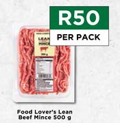 Food Lover's Lean Beef MInce-500g Per Pack