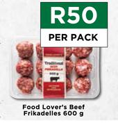 Food Lover's Beef Frikadelles-600g Per Pack