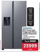 Samsung 617L Frost Free Fridge With Water & Ice Dispenser RS65DG54R3S9FA