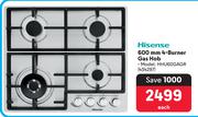 Hisense 600mm 4 Burner Gas Hob HHU60GAGR