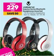 Volkano Impulse Series Bluetooth Haedphones Assorted-Each