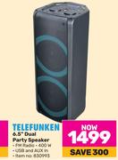 Telefunken 6.5" Dual Party Speaker
