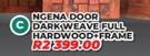 Ngena Door Dark Weave Full Hardwood + Frame