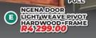 Ngena Door Light Weave Pivot Hardwood + Frame