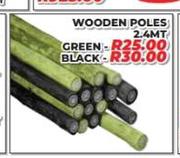 Wooden Poles 2.4MT Green