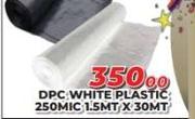 DPC White Plastic 250 Mic 1.5m x 30m