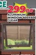 Aluminium Window 600 x 600 ClearAluminium Window 600 x 600 Clear