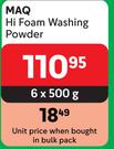Maq Hi Foam Washing Powder-6 x 500g