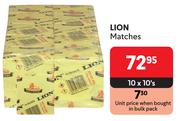 Lion Matches-10 x 10's