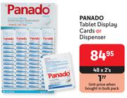 Panado Tablet Display Cards Or Dispenser-48 x 2's