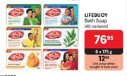 Lifebuoy Bath Soap (All Variants)-6 x 175g