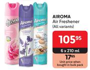 Airoma Air Freshener (All Variants)-6 x 210ml