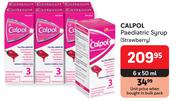 Calpol Paediatric Syrup Strawberry-6 x 50ml