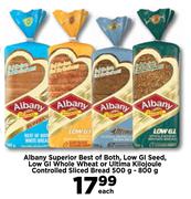 Albany Superior Best Of Both,Low GI Seed Sliced Bread-500g-800g Each