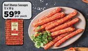 Beef Dhanya Sausages-12 x 50g Per Pack