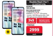 2 x Honor X6a 128GB-On 1.2GB Red Core More Data/50 Min Top Up