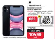 Apple iPhone 11 64GB-On 1.2GB Red Core More Data/50 Min Top Up