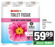 Spar Toilet Tissue Mini 1 Ply-18s