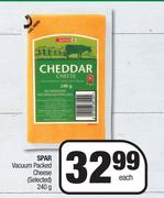 Spar Vacuum Packed Cheese (selected)-240g Each